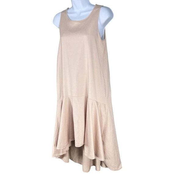 Anthropology Maeve XS Camillia Blush Dropwaist HiLow Dress Linen Blend Lagenlook - Picture 4 of 16